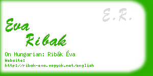 eva ribak business card